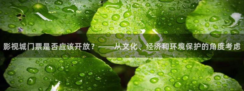 影视城门票是否应该开放？——从文化、经济和环境保护的角度考虑